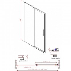 Profile aluminium pour porte coulissante sur