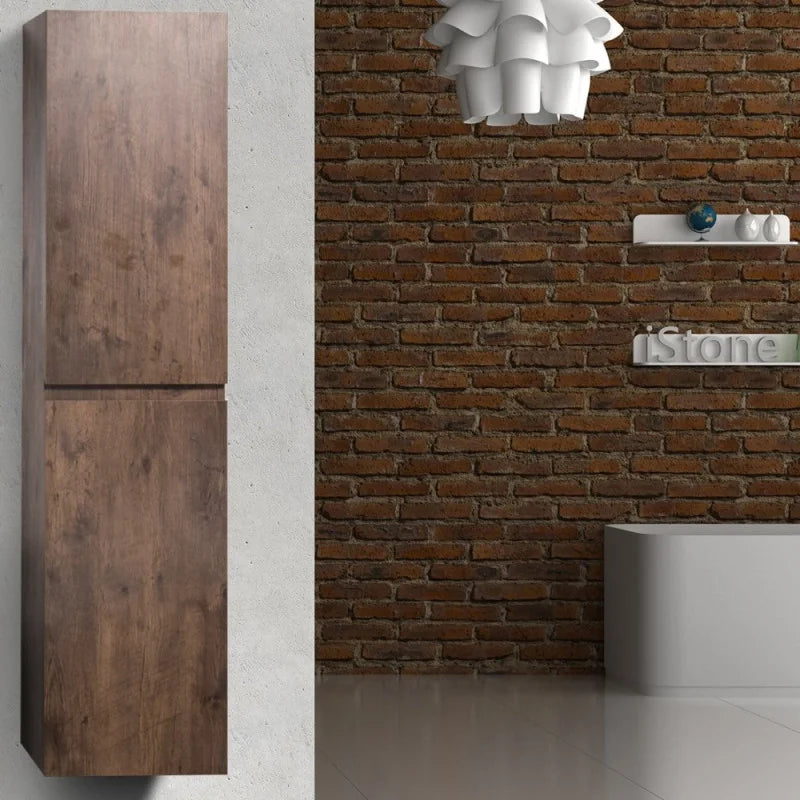 Colonne de rangement | Chêne foncé Carre maison