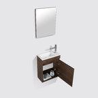 Lave-mains Trinité 40cm | Chêne foncé Carre maison